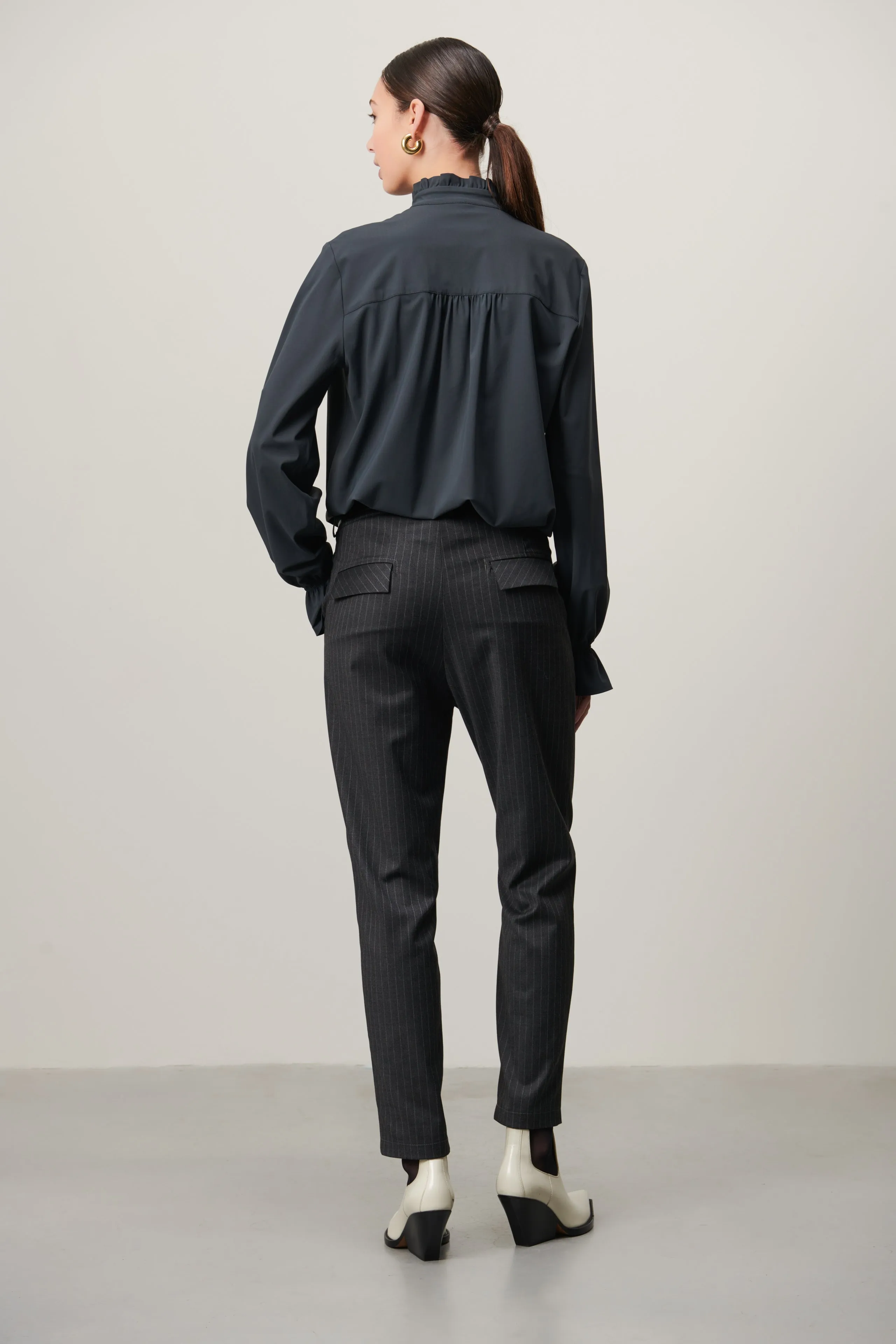 Roberta Blouse Technical Jersey | Grey