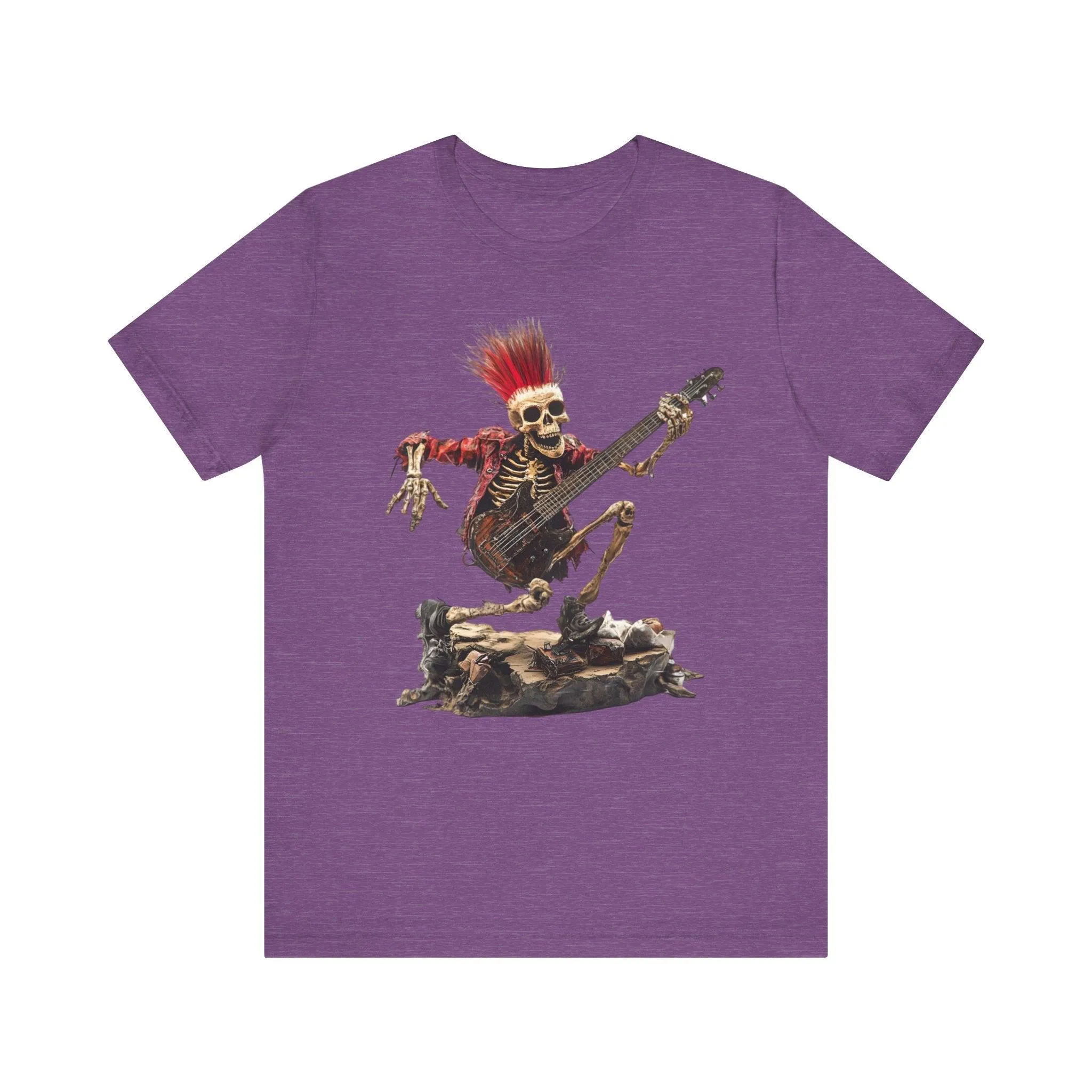 Rock Thrash Punk Skeleton Bassist T Shirt