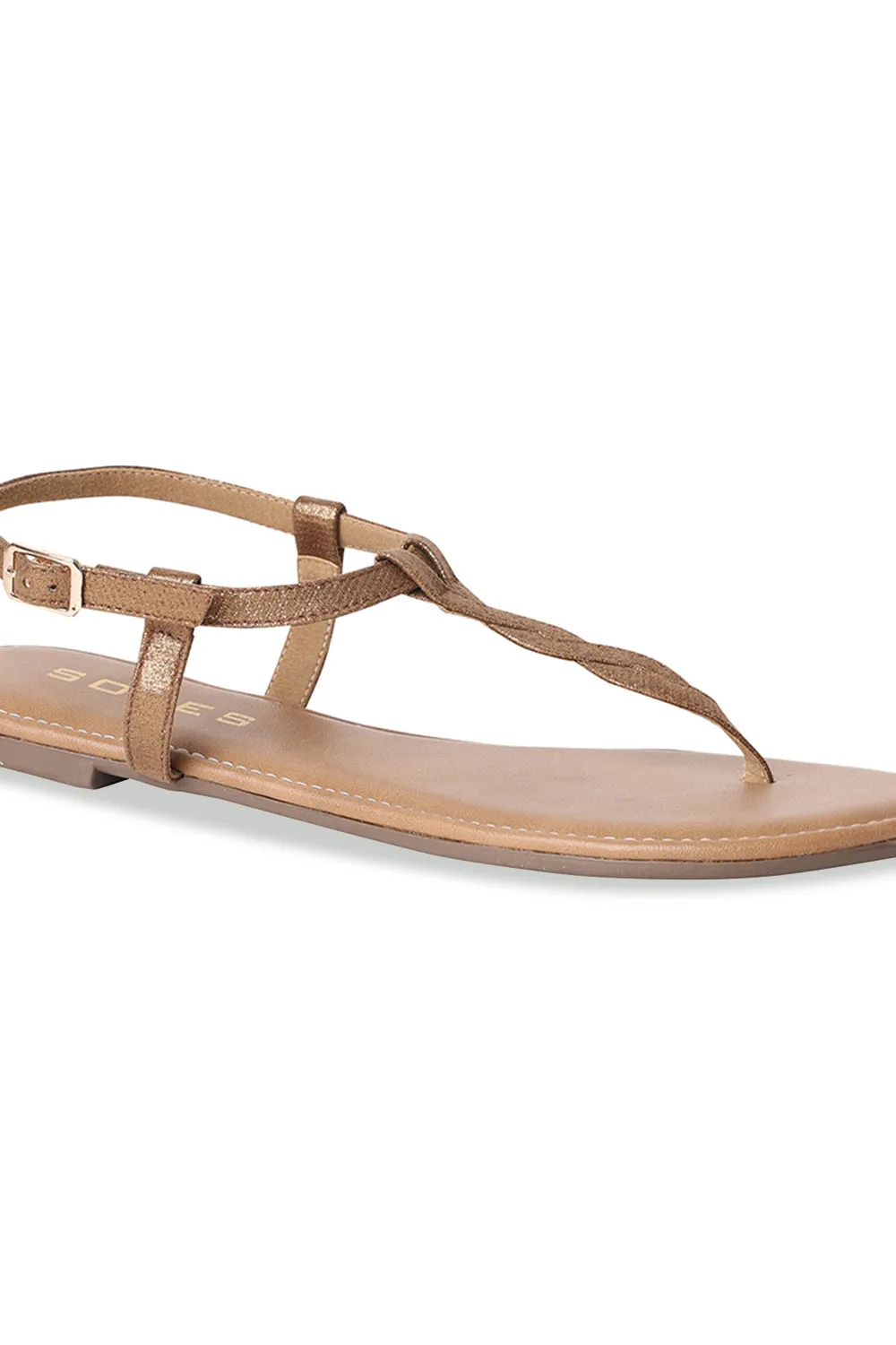SOLES Toe Hold Strap Flats