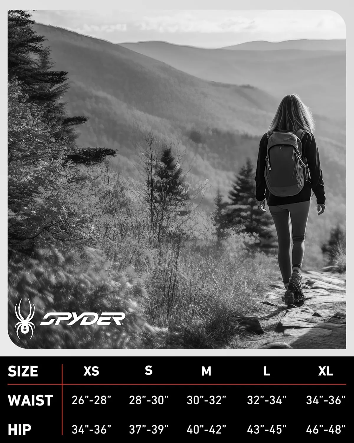 Spyder Womens Active Leggings - Soft Fleece Bonded Tights with Zip Stash Pocket High-Waisted Leggings for Women (Sizes:S-XL)
