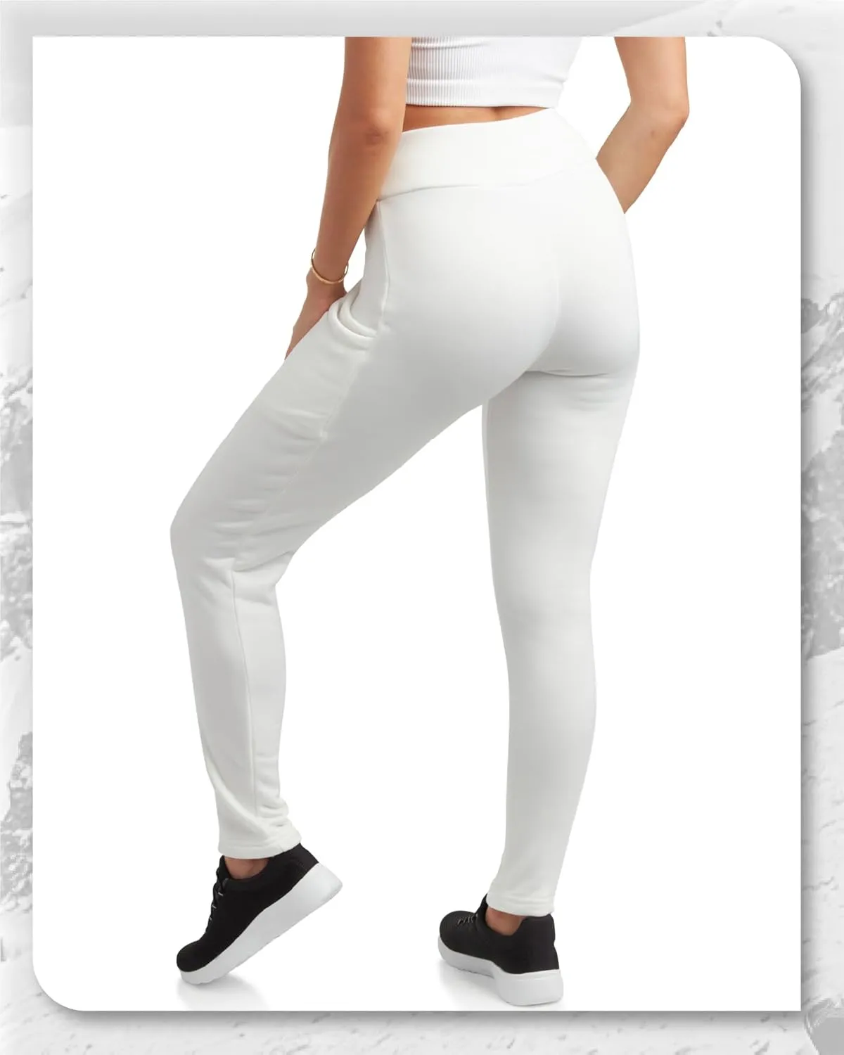 Spyder Womens Active Leggings - Soft Fleece Bonded Tights with Zip Stash Pocket High-Waisted Leggings for Women (Sizes:S-XL)