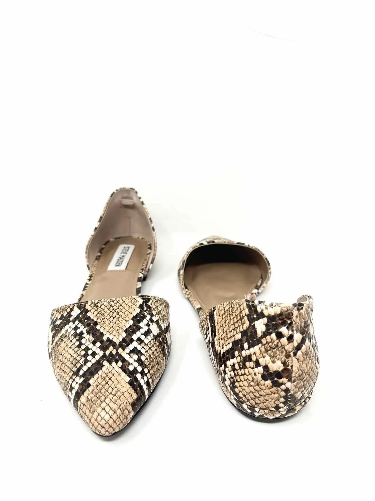 Steve Madden Women's Tan/Brown Slip-On Snake Print Size 6.5 Flats