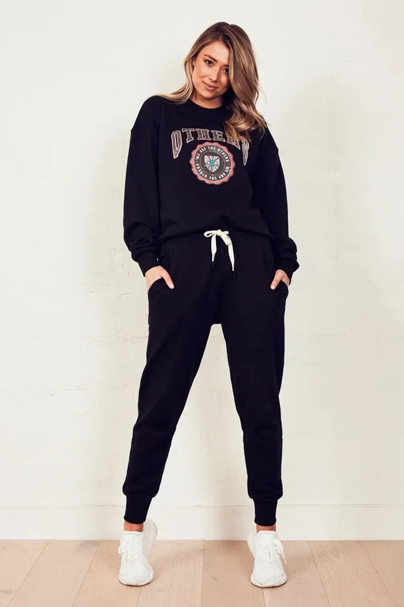 The Others - The Vintage Sweat - Black with Others Varsity