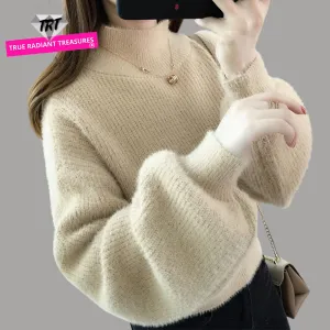 Thick Mohair Turtleneck Sweater