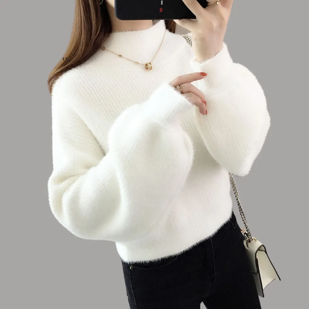 Thick Mohair Turtleneck Sweater