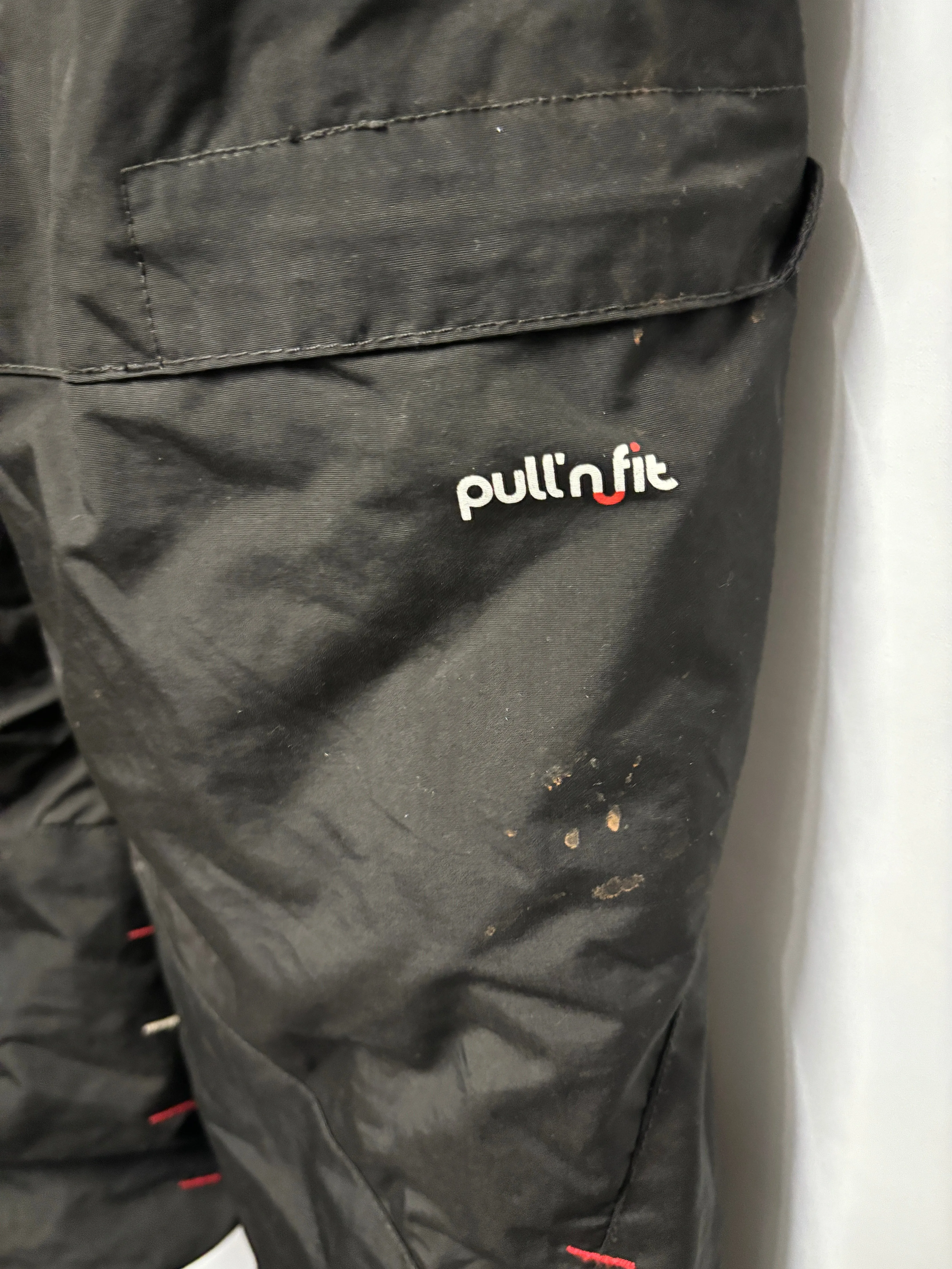 Wed'ze Black Insulated Pull'n Fit Ski Salopettes 10yrs