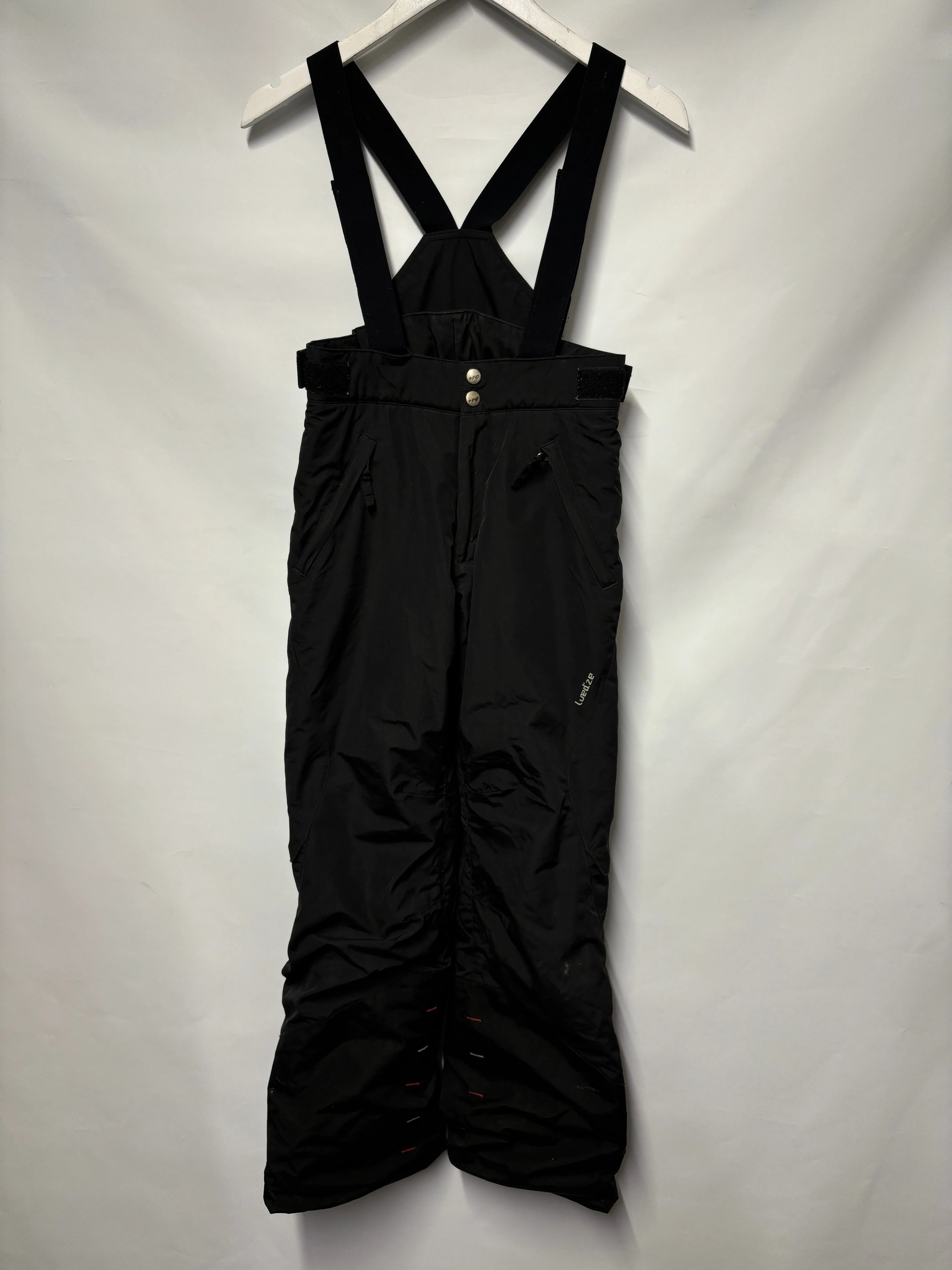 Wed'ze Black Pull'n Fit Suspender Salopettes 10Yrs
