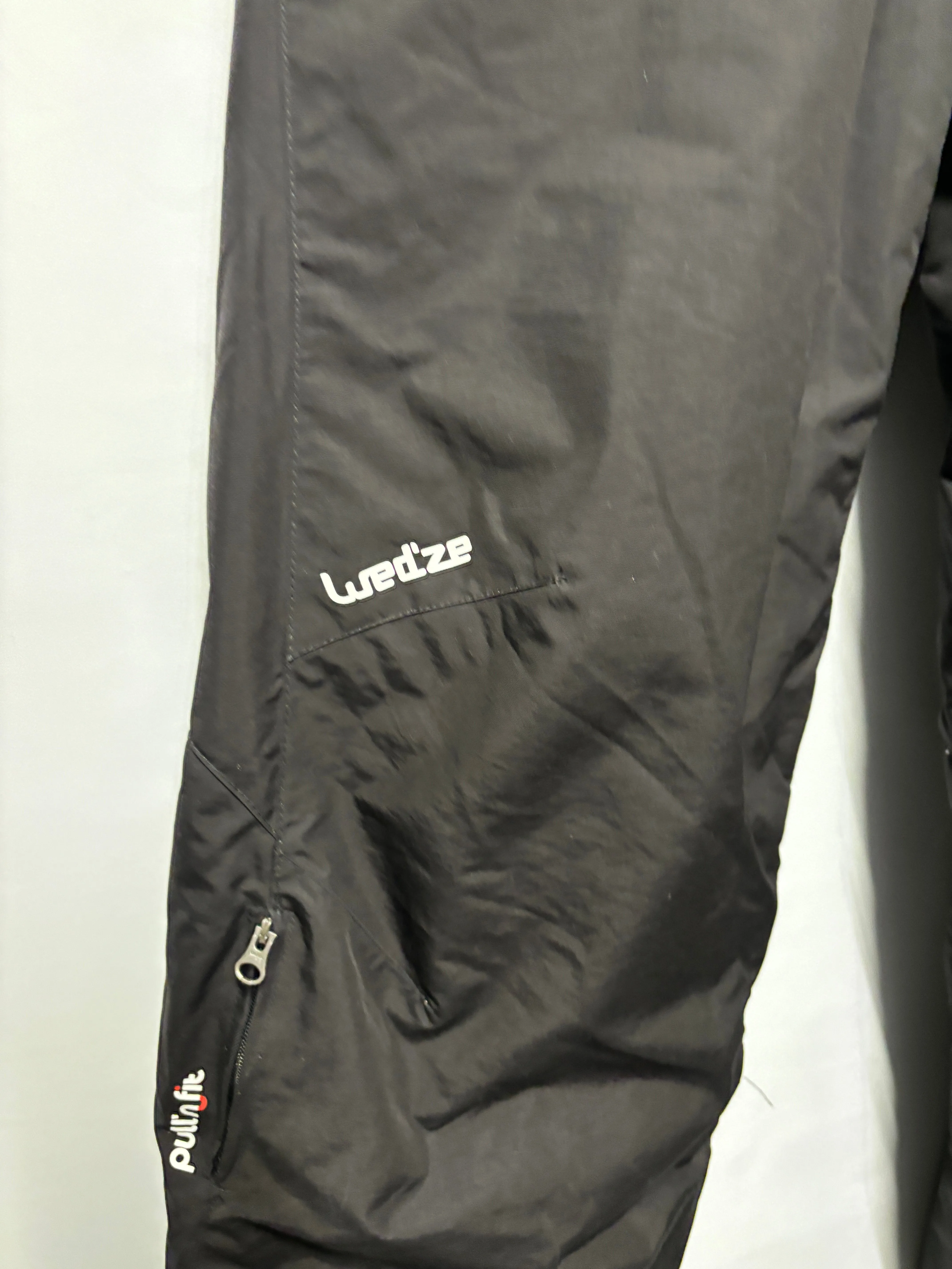 Wed'ze (Decathlon) Black Insulated Pull' N Fit Salopettes 18