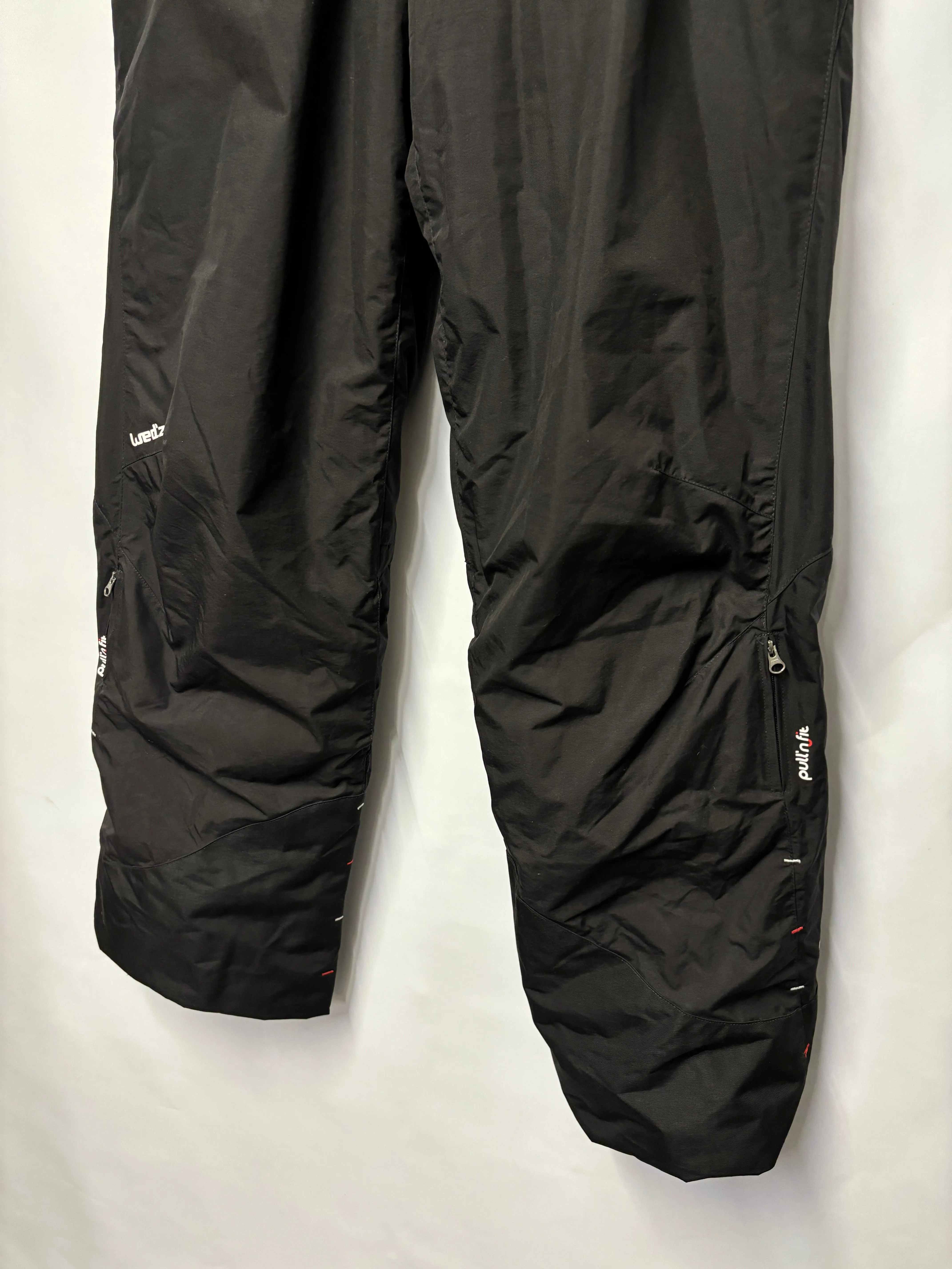 Wed'ze (Decathlon) Black Insulated Pull' N Fit Salopettes 18