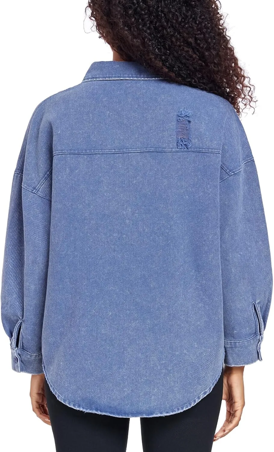 Womens Denim Jacket Oversized Button Down Jean Jacket Boyfriend Ripped Washed Jean Jackets Coat with Pockets